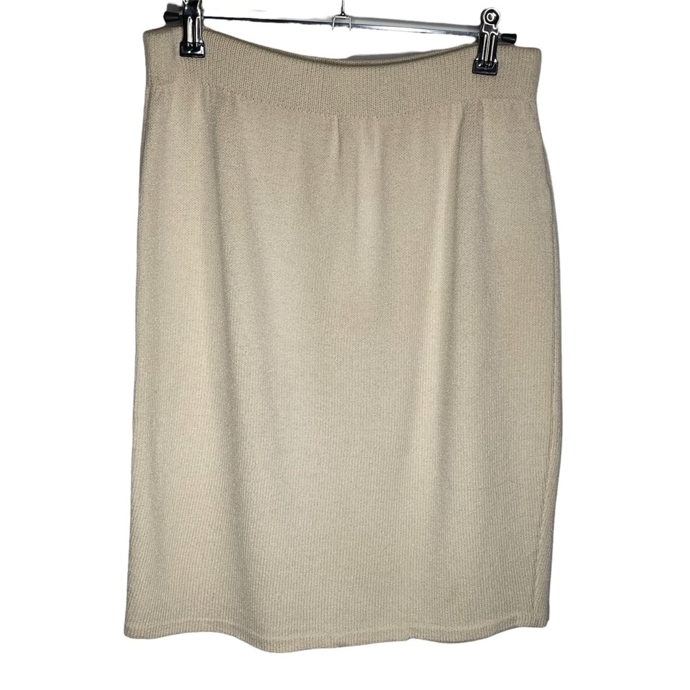 St. John Cream Pencil Skirt